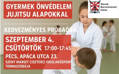 Gyermek önvédelem Jujitsu alapokkal – kedvezményes próbaóra Pécsen